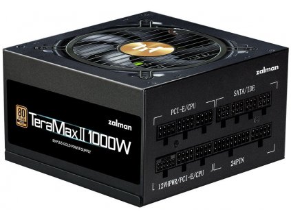 ZALMAN TeraMax II 1000W černý Zdroj, ATX, 1000W, aktivní PFC, 120mm ventilátor, 80PLUS Gold