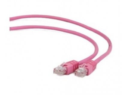 KABEL PATCH FTP kat. 6, 0.5m růžový s ochranou stíněný GEMBIRD