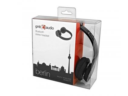 GEMBIRD sluchátka BHP-BER-BK BERLIN Bluetooth stereo headset, vestavěný mikrofon černá