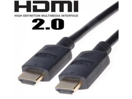 KABEL propojovací HDMI M - HDMI M, 5.0m, dual shielded+ethernet, standard 2.0 HQ, zlacené konektory