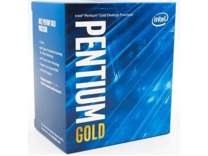 INTEL cpu PENTIUM GOLD G6500 socket1200 Comet Lake BOX 58W 10.generace (s chladičem, 4.1GHz, 2x jádro, 4x vlákno, 4MB cache, pro DDR4 do 2666, grafika UHD 630), virtualizace