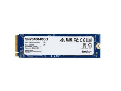 SYNOLOGY SNV3400 NVMe SSD 800GB M.2 2280 NVMe PCIe 3.0 x4 (3100/1000MB/s, 375K/70K IOPs, SSD)