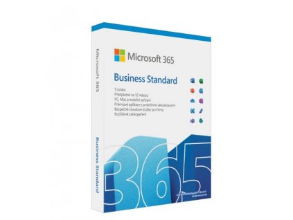 Microsoft 365 Business Standard CZ (1rok) předplatné na 1 rok (Office 365 pro podnikate, česká krabicová verze) bez média