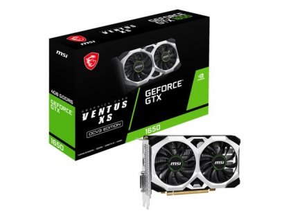 MSI VGA NVIDIA GeForce GTX 1650 D6 VENTUS XS OCV3, 4G GDDR6, 1xDP, 1xHDMI, 1xDVI