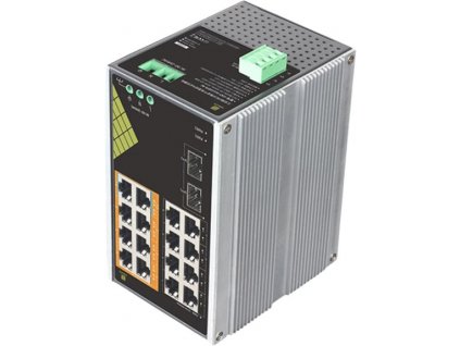 Switch Conexpro GNT-IG1218F8-AC průmyslový, na DIN lištu, 8x GLAN, 8x GLAN s PoE, 2x SFP
