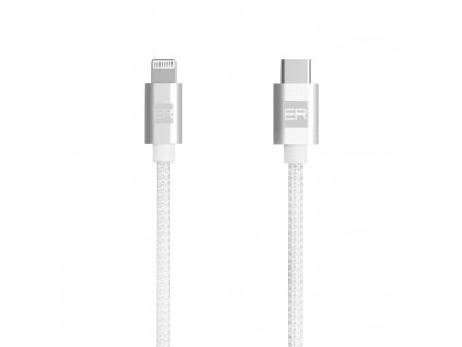 ER POWER kabel USB-C/Lightning 120cm bílý