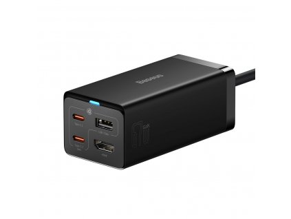 Baseus Nabíječka do sítě GaN5 Pro 2x USB-C/USB-A/HDMI 67W kabel 1.5m/USB-C kabel 1m černá