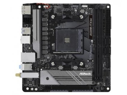 ASROCK A520M-ITX/AC (AM4, amd A520, mini ITX, 2xDDR4 4733+, VGA+HDMI, WIFI)