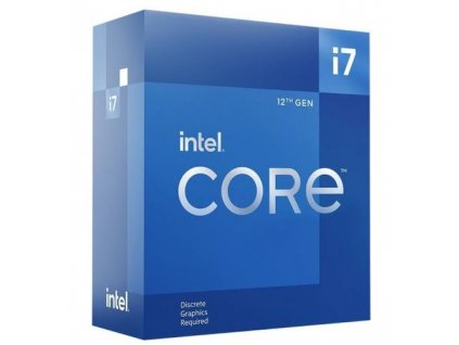 INTEL cpu CORE i7-12700F socket1700 Alder Lake BOX 65W/180W 12.generace (s chladičem, od 1.6GHz do 4.9GHz, 12x jádro, 20x vlákno, 25MB cache, pro DDR4 do 3200, pro DDR5 do 4800), virtualizace