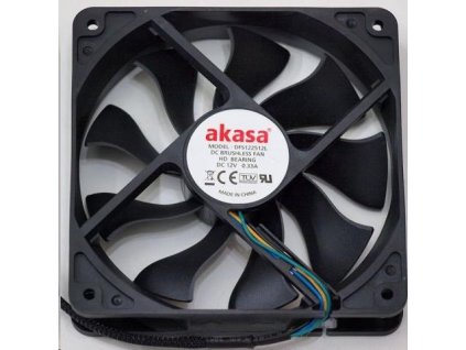 AKASA ventilátor DFS122512L 120x120, Sleeve bearing, 17.5 dBA, 3 pin