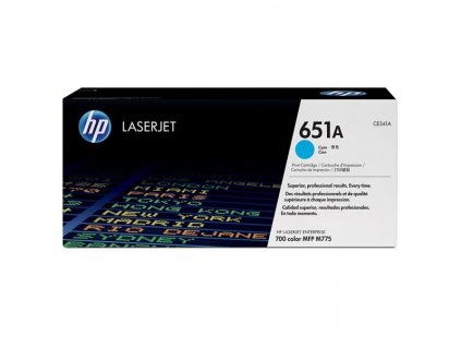 HP 651A Cyan LJ Toner Cart, CE341A (16,000 pages)