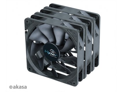 ventilátor Akasa - 12 cm VIPER S-flow 3ks B