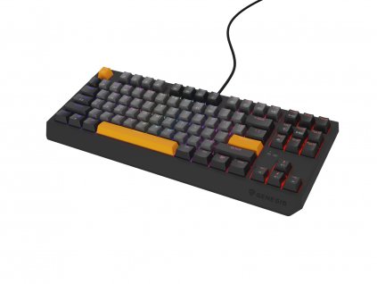 Genesis herní klávesnice THOR 230/TKL/RGB/Outemu Red/Drátová USB/US layout/Anchor Negative Šedá