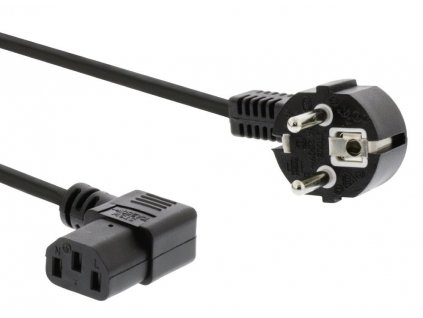 Kabel síťový 230V k počítači 5 m IEC konektor do úhlu 90°