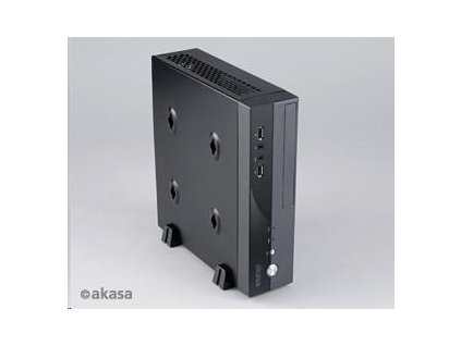 AKASA case Crypto VESA, MiniITX, černá + 80W AC adaptér