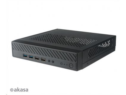 AKASA case Cypher MX3, thin mini-ITX (Sub 2L Chassis with 2 x USB 2.0 & 2 x USB 3.0, VESA mountable)