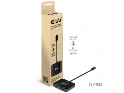 Club3D Video hub MST (Multi Stream Transport) USB-C 3.2 na HDMI 2.0, Dual Monitor 4K60Hz