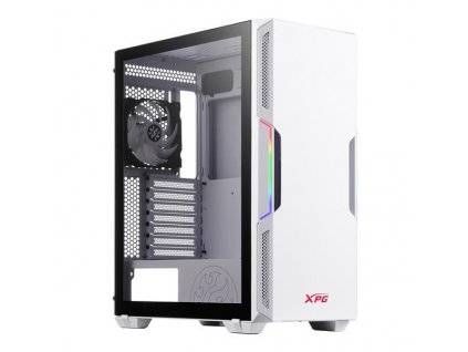 ADATA XPG case STARKER Mid-Tower, bez zdroje, 1x 120mm + 1x 120mm ARGB, Bílá