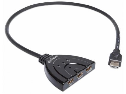 Manhattan HDMI přepínač, 3-Port HDMI Switch, 1080p, černá