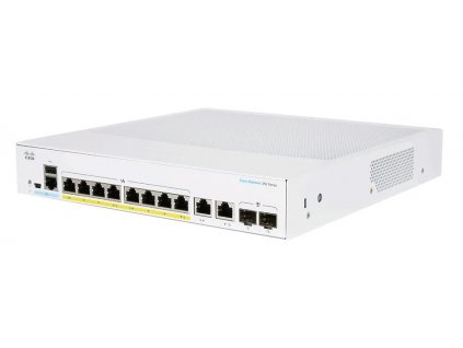 Cisco switch CBS250-8PP-E-2G (8xGbE,2xGbE/SFP combo,8xPoE+,45W,fanless)