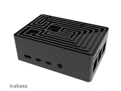 AKASA case Maze Pro, pro Raspberry Pi 4, hliník, černá