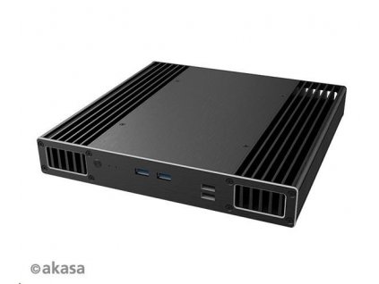 AKASA case Plato TN, fanless case, černá