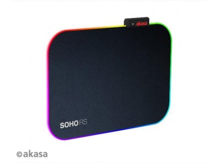 AKASA podložka pod myš SOHO RS, RGB gaming mouse pad, 35x25cm, 4mm thick