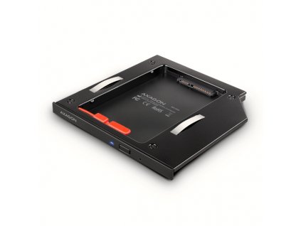 AXAGON RSS-CD09 rámeček pro 2.5" SSD/HDD do DVD slotu, 9.5 mm, LED, hliník