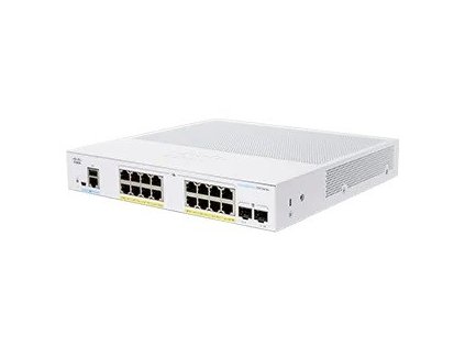 Cisco switch CBS350-16FP-2G-UK (16xGbE,2xSFP,16xPoE+,240W,fanless) - REFRESH