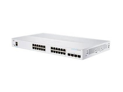 Cisco switch CBS350-24T-4G-UK (24xGbE,4xSFP,fanless) - REFRESH