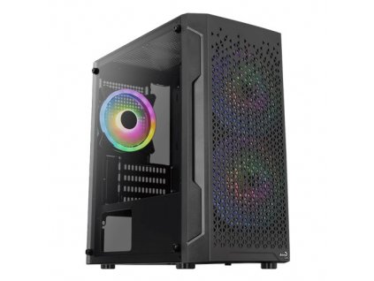 AEROCOOL skříň MC G Trinity, Micro tower, 1x USB 3.0, 1x USB 2.0, 2x audio, bez zdroje