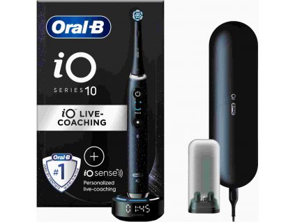 Oral-B iO Series 10 Cosmic Black elektrický zubní kartáček, magnetický, 7 režimů, AI, časovač, 3D mapování