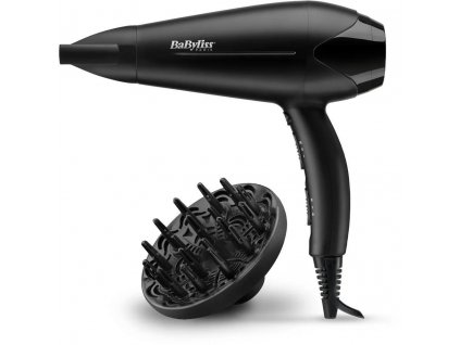 BaByliss D563DE fén, 2100 W, 2 rychlosti, 3 teploty, studený vzduch, s difuzérem, černý