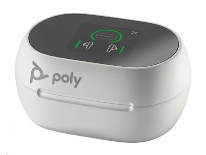 Poly Voyager Free 60+ MS Teams bluetooth headset, BT700 USB-C adaptér, dotykové nabíjecí pouzdro, bílá