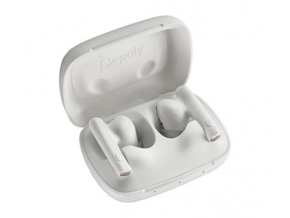 Poly Voyager Free 60 bluetooth headset, BT700 USB-A adaptér, nabíjecí pouzdro, bílá