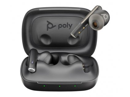 Poly Voyager Free 60 MS Teams bluetooth headset, BT700 USB-C adaptér, nabíjecí pouzdro, černá