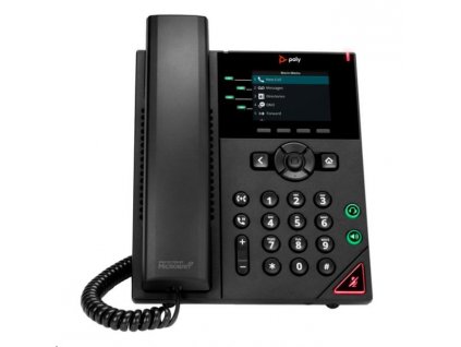 Poly VVX 250, 4linkový IP telefon, PoE