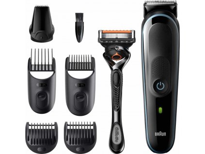 Braun Multigroomer 5 MGK5355 7in1 zastřihávač vousů a vlasů, 13x nastavení délky, + Gillette