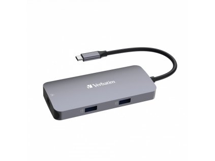 VERBATIM Hub USB-C Pro Multiport 5 Port, 2x USB 3.2, 1x USB-C, HDMI, RJ45, šedá