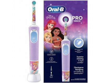 Oral-B Vitality Pro 103 Kids Princess elektrický zubní kartáček, oscilační, 2 režimy, časovač