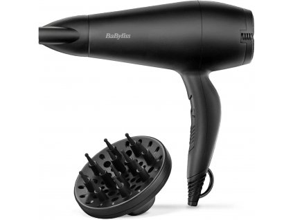 BaByliss D215DE fén na vlasy, 2200 W, 2 teploty a rychlosti, s koncentrátorem, černá