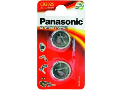 PANASONIC Lithiová baterie (knoflíková) CR-2025EL/2B 3V (Blistr 2ks)