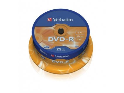 Médium Verbatim DVD-R 4,7GB 16x 25-cake