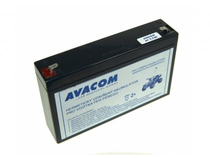 Baterie Avacom olověný akumulátor F1 do vozítka Peg Pérego 6V 12Ah