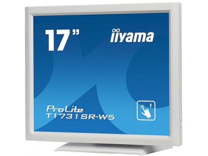 Dotykový monitor IIYAMA ProLite T1731SR-W5, 17" LED, 5wire, 5ms, 200cd/m2, USB, VGA/HDMI/DP, matný, bílý