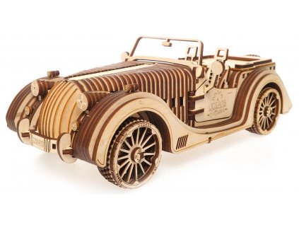 Hračka Ugears 3D dřevěné mechanické puzzle VM-01 Auto (roadster)