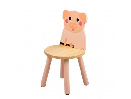 Židle Tidlo dřevěná prasátko