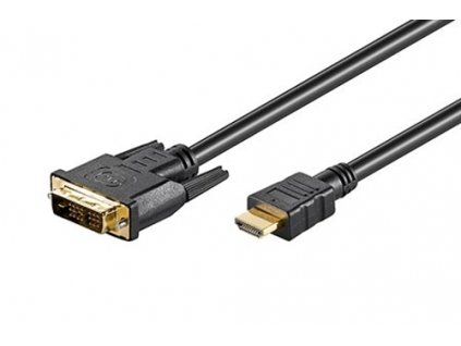 Kabel DVI-D(M) - HDMI M , 10m, s ferity, zlacené konektory