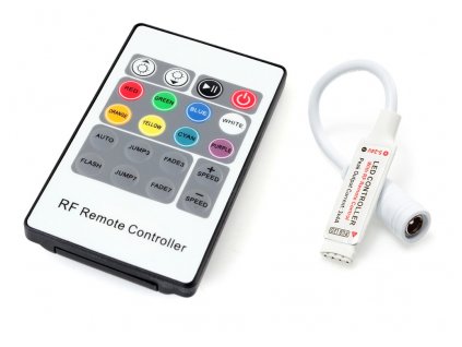 Dálkový ovladač k RGB LED pásku RF 20 tlač