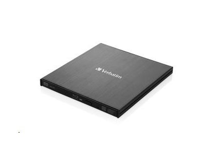 VERBATIM externí mechanika Slimline Blu-ray Rewriter USB 3.0 Zdarma BR Disc 25GB (CD DVD BD Mdisc) +NERO